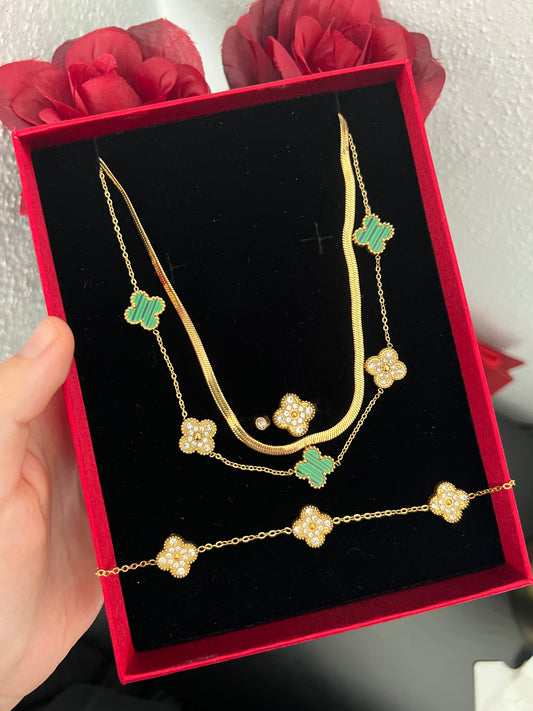 Conjunto jewelry green (3 piezas)