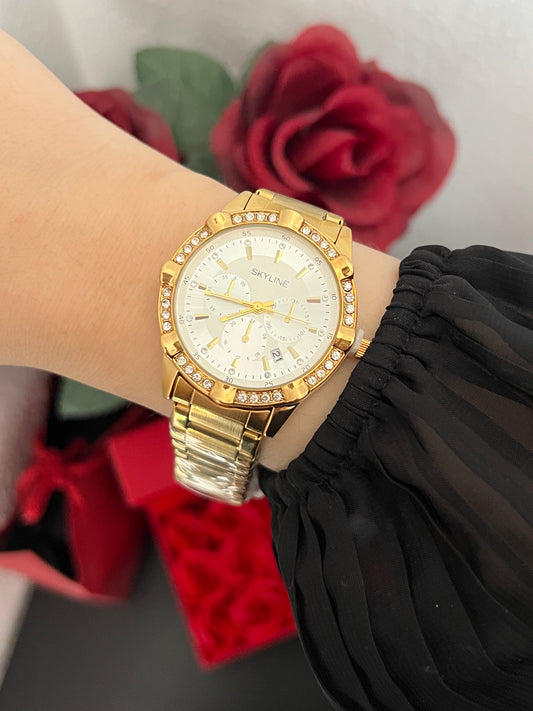 Reloj fashion gold