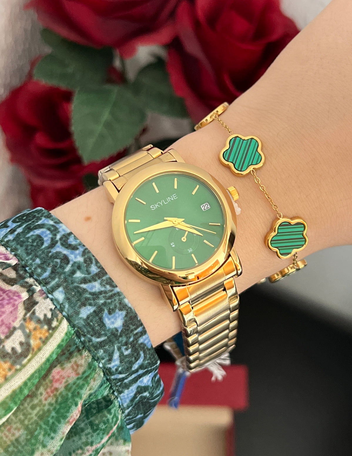 Pack reloj cute green